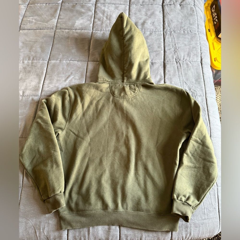 Champion Dark Green Hoodie Y2K Size Large Premium - Picture 7 of 7
